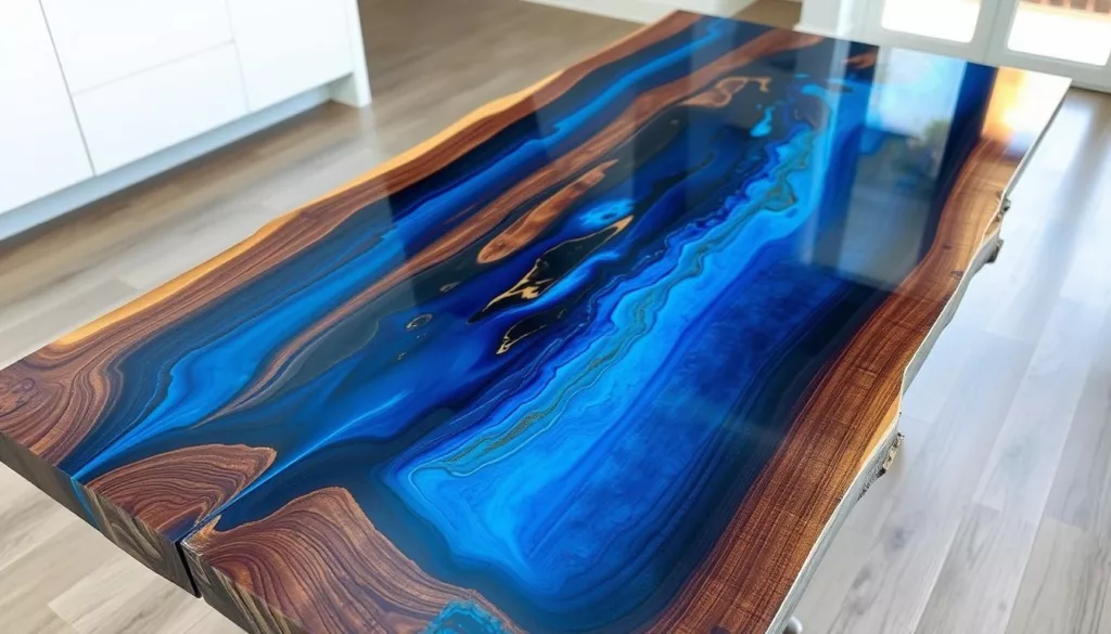 How can one make a table using epoxy and wood