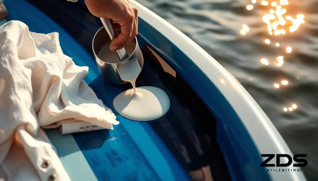 How do you fix holes in the bottom of a fiberglass boat