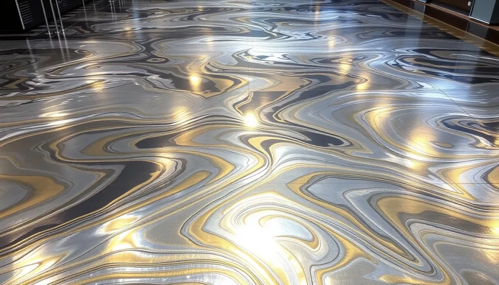 Metallic epoxy flooring