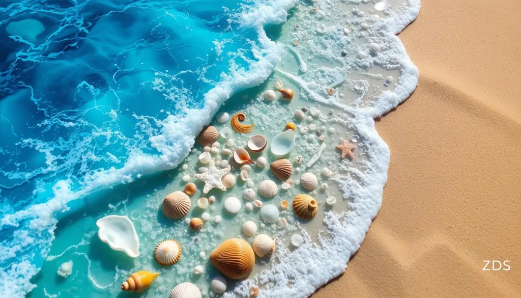 Resin ocean art